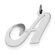 Sterling Silver Large Fancy Script Initial A Charm hide-image