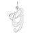 Sterling Silver Large Fancy Script Initial G Charm hide-image