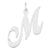 Sterling Silver Large Fancy Script Initial M Charm hide-image