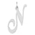 Sterling Silver Large Fancy Script Initial N Charm hide-image