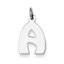 Sterling Silver Bubble Block Initial A Charm hide-image