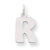 Sterling Silver Bubble Block Initial R Charm hide-image