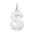 Sterling Silver Bubble Block Initial S Charm hide-image