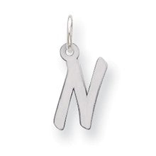 Sterling Silver Small Initial N Charm hide-image