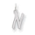 Sterling Silver Small Initial N Charm hide-image