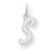 Sterling Silver Small Initial S Charm hide-image