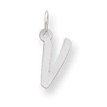 Sterling Silver Small Initial V Charm hide-image