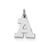 Small Block Initial A Charm in Sterling Silver