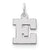 Sterling Silver Small Block Initial E Charm hide-image