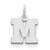 Sterling Silver Small Block Initial M Charm hide-image