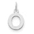 Sterling Silver Small Block Initial O Charm hide-image