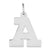 Sterling Silver Medium Block Initial A Charm hide-image