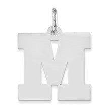 Sterling Silver Medium Block Initial M Charm hide-image