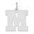 Sterling Silver Medium Block Initial M Charm hide-image