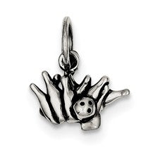 Sterling Silver Antique Bowling Ball and Pins Charm hide-image