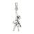 Sterling Silver Ballerina with Pink CZ Charm hide-image