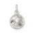 Diamond Cut Soccer Ball Charm in Sterling Silver