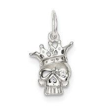 Sterling Silver CZ Skull Charm hide-image