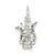 CZ Skull Charm in Sterling Silver