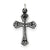 Antiqued Cross Charm in Sterling Silver