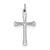 Fleur De Lis Cross Charm in Sterling Silver