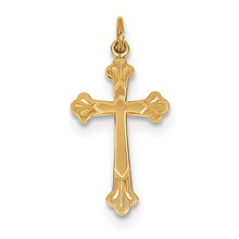 Sterling Silver w/ 18K Plating Cross Charm hide-image