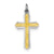 Cross Charm in Sterling Silver & 18k Gold-Plated