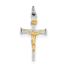 Sterling Silver & 18k Gold-Plated Crucifix Charm hide-image