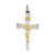 Crucifix Charm in Sterling Silver & 18k Gold-Plated