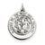 Antiqued Holy Trinity Medal, Charm in Sterling Silver