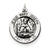 Antiqued Holy Family Medal, Charm in Sterling Silver