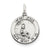 Antiqued Infant Jesus Medal, Charm in Sterling Silver