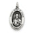 Sterling Silver Antiqued Sacred Heart of Jesus Medal, Appealing Charm hide-image