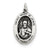 Antiqued Sacred Heart of Jesus Medal, Appealing Charm in Sterling Silver