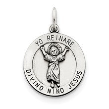 Sterling Silver Divino Nino Medal, Dazzling (Divine Infant Jesus) hide-image