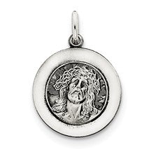 Sterling Silver Antiqued Ecce Homo Medal, Fine Charm hide-image