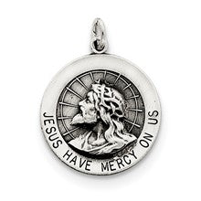 Sterling Silver Jesus Have Mercy Medal, Charm hide-image