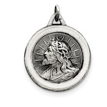 Sterling Silver Jesus Medal, Charm hide-image