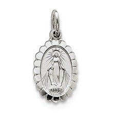 Sterling Silver Miraculous Medal, Pretty Charm hide-image