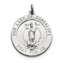 Sterling Silver Our Lady of Guadalupe Medal, Gorgeous Charm hide-image