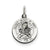 Antiqued Sacred Heart of Mary Medal, Adorable Charm in Sterling Silver