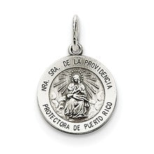 Sterling Silver Antiqued De La Providencia Medal, Beautiful Charm hide-image