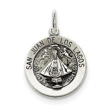 Sterling Silver Antiqued San Juan Los Lagos Medal, Charm hide-image