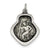 Sterling Silver Antiqued Saint Christopher Medal, Gorgeous Charm hide-image