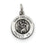 Sterling Silver Antiqued Saint Christopher Medal, Stylish Charm hide-image