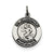 Antiqued St. Christopher Medal, Classy Charm in Sterling Silver