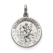 Sterling Silver Saint Christopher Medal Charm hide-image