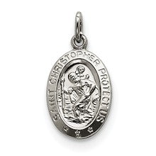 Sterling Silver Saint Christopher Medal, Lovely Charm hide-image