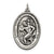 Sterling Silver Antiqued Saint Christopher Medal, Adorable Charm hide-image