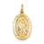 24k Gold-Plated Sterling Silver Saint Christopher Medal, Beautiful Charm hide-image